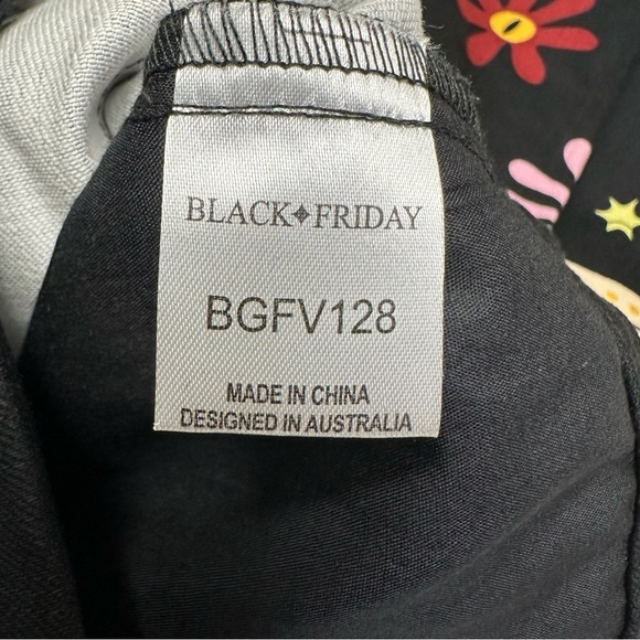 BLACK FRIDAY PALMISTRY Black Graphic Wide-Leg Pants SZ 8 NWT - Picture 6 of 11